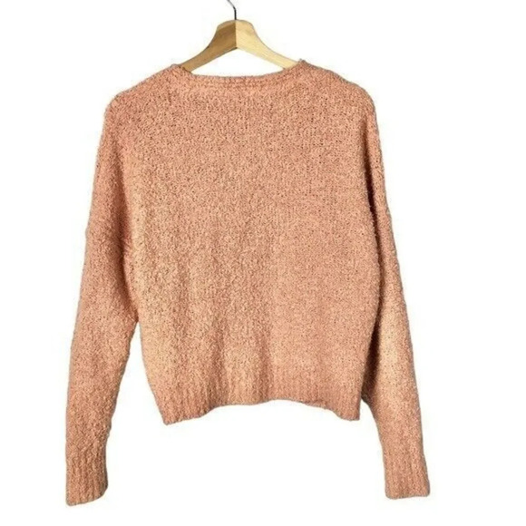 Free People Finders Keepers Light Pink V-Neck Soft Knit Sweater XS - Picture 3 of 4